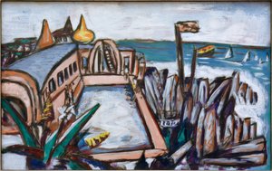 Cap Martin pool av Max Beckmann