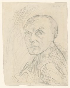 Självporträtt i halvprofil åt vänster av Max Beckmann