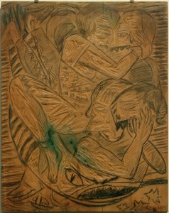 Självporträtt med Naïla som cirkusartist av Max Beckmann