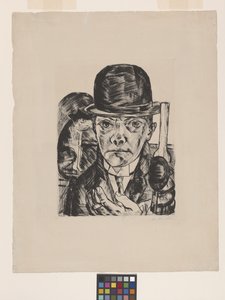山高帽スウェーデンの自画像 av Max Beckmann