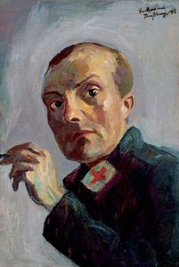 Självporträtt som manlig sjuksköterska av Max Beckmann