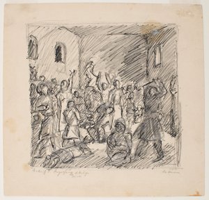 Skiss för att ta emot den Helige Anden av Max Beckmann