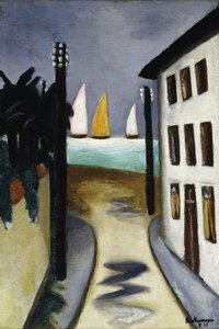 Litet landskap, Viareggio; Kleine Landschaft, Viareggio av Max Beckmann