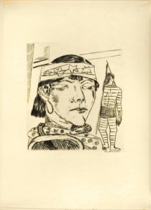 Snake Lade, tallrik tio från mässan av Max Beckmann