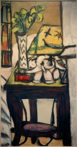 Stilleben med nattlampa av Max Beckmann