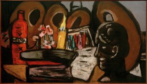 Stilleben med pallar av Max Beckmann