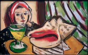 Stilleben med ett stort snäckskal av Max Beckmann