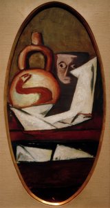 Stilleben med en mexikansk figur av Max Beckmann