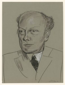 Studie till porträttet av Gottlieb Friedrich Reber (huvud) av Max Beckmann