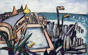 Cap Martinswedishのスイミングプール av Max Beckmann