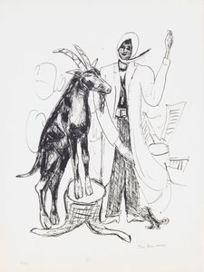 The Buck, tallrik 9 från portföljen "Day and Dream" av Max Beckmann