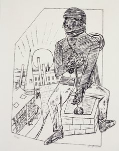 Skorstensfejaren, av Max Beckmann (1884-1950), litografi. Tyskland, 1900-talet. av Max Beckmann