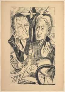 Familjen, tallrik elva från Die Hölle av Max Beckmann