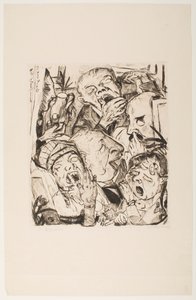 The Yawners, tallrik 7 från portföljen "Faces" av Max Beckmann