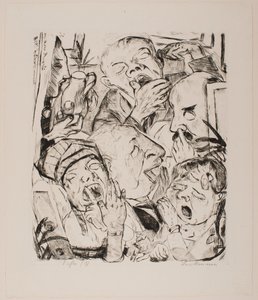 The Yawners, tallrik 7 från portföljen "Faces" av Max Beckmann
