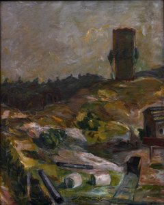 Vattentorn i Hermsdorf av Max Beckmann