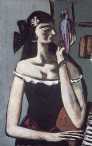 Kvinna med en papegoja av Max Beckmann