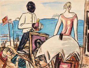Zandvoort strandcafé av Max Beckmann