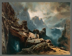 Frankrike, Paris, Scenografi för akt III av Nibelungens ring - Rhinegold av Richard Wagner