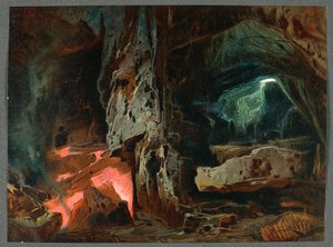 Frankrike, Paris, Scenografi för akt II av Nibelungens ring - Rhinegold av Richard Wagner