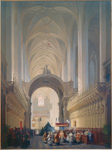 Interiören av Munich Frauenkirche av Max Emanuel Ainmiller