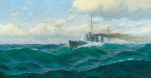 Tyska: Kanonenboot auf hoher See Pansarbåt på öppet hav