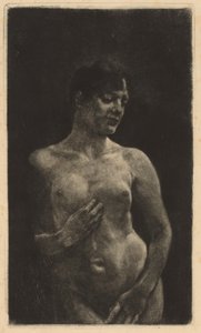 En stående naken, 1891. av Max Klinger
