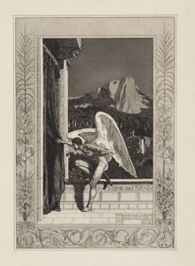 Amor kommer (Amor och Psyche, Opus V, blad 12) av Max Klinger