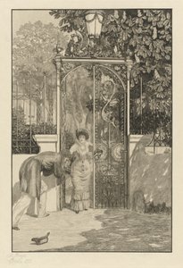 Vid porten Am Thor, 1887. av Max Klinger