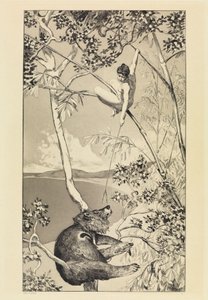 Björn och älva (Intermezzi, opus IV, blad 1) av Max Klinger