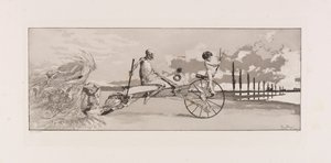 Cupid, Death and the Beyond Amor, Tod und Jenseits tallrik XII från Intermezzos..., 1881. av Max Klinger