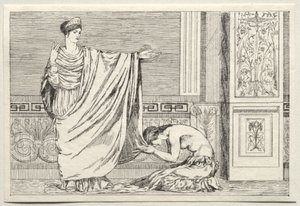 Cupid och Psyche: Psyche och Juno av Max Klinger