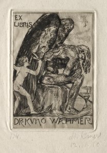 Ex Libris Dr Kuno Waehmer av Max Klinger