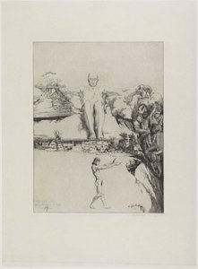 Integer vitae (enskilt blad ur: Om döden, andra delen, opus XI, blad 1) av Max Klinger