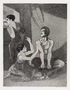Flickan och Skytten (Tält, Opus XIV, del 1, nr 9) av Max Klinger