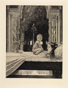 Mor och barn (Död mor) (Om döden, andra delen, opus XI, plansch 9) av Max Klinger