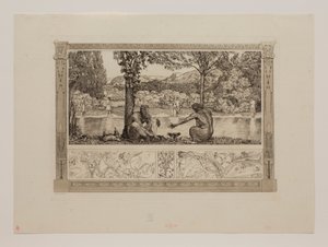 Narcissus och Echo I av Max Klinger