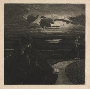 Natt, från On Death, Del I, Opus XI av Max Klinger