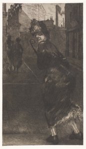 On the Street, tallrik nio från A Life av Max Klinger