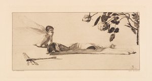 Opus VI, från Paraphrase on the Finding of a Glove, 1881. av Max Klinger