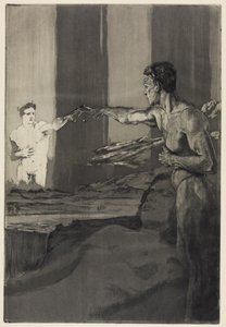 Filosof (Om döden, andra delen, opus XI, blad 4) av Max Klinger