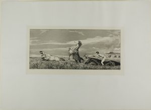 Pursued Centaur, tallrik tre från Intermezzos av Max Klinger