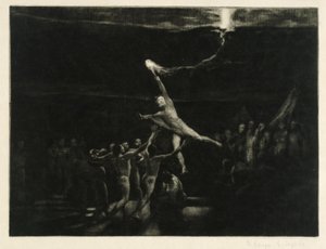 Ljusstölden (blad 22 ur: Opus XII, Brahmsfantasi) av Max Klinger