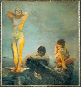 Den blå timmen (olja på duk) av Max Klinger