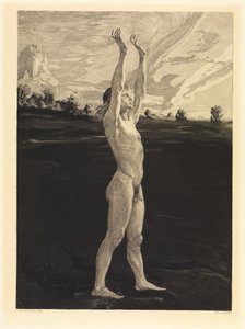 Och ändå! (Om döden, andra delen, opus XI, blad 8) av Max Klinger