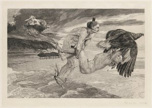 Bortrövandet av Prometheus, plansch 14, Brahmsfantasi, op. XII av Max Klinger