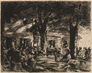 En krogträdgård i Rosenheim av Max Liebermann