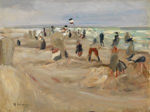 På stranden i Noordwijk av Max Liebermann
