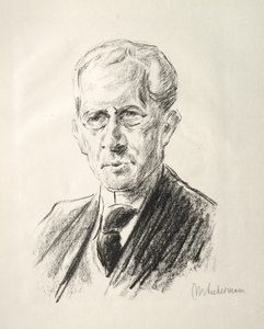 Arno Holz mapp: Porträtt av Arno Holz av Max Liebermann