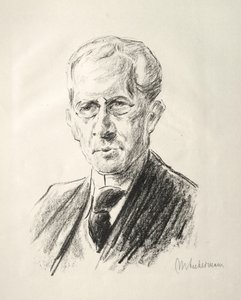 Arno Holz-mapp: Porträtt av Arno Holz, 1923. av Max Liebermann